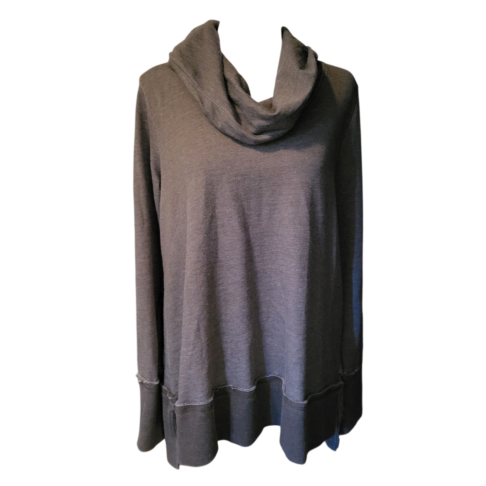 Lucky Brand Cowl Sweatshirt Gray sz L